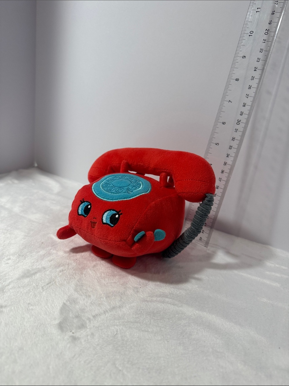 Shopkins Red Chatter Telephone Plush Stuffed Toy Rotary Phone - Picture 3 of 5